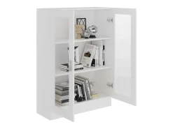 Vitrina de madera contrachapada blanco 82,5x30,5x115 cm