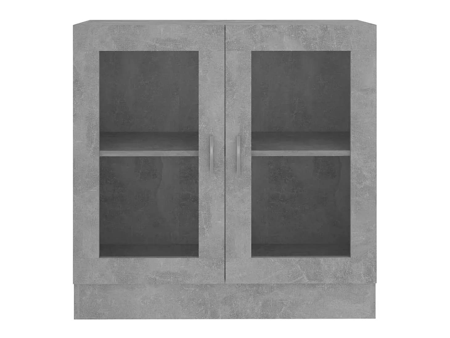 Vitrina de madera contrachapada gris hormigón 82,5x30,5x80 cm
