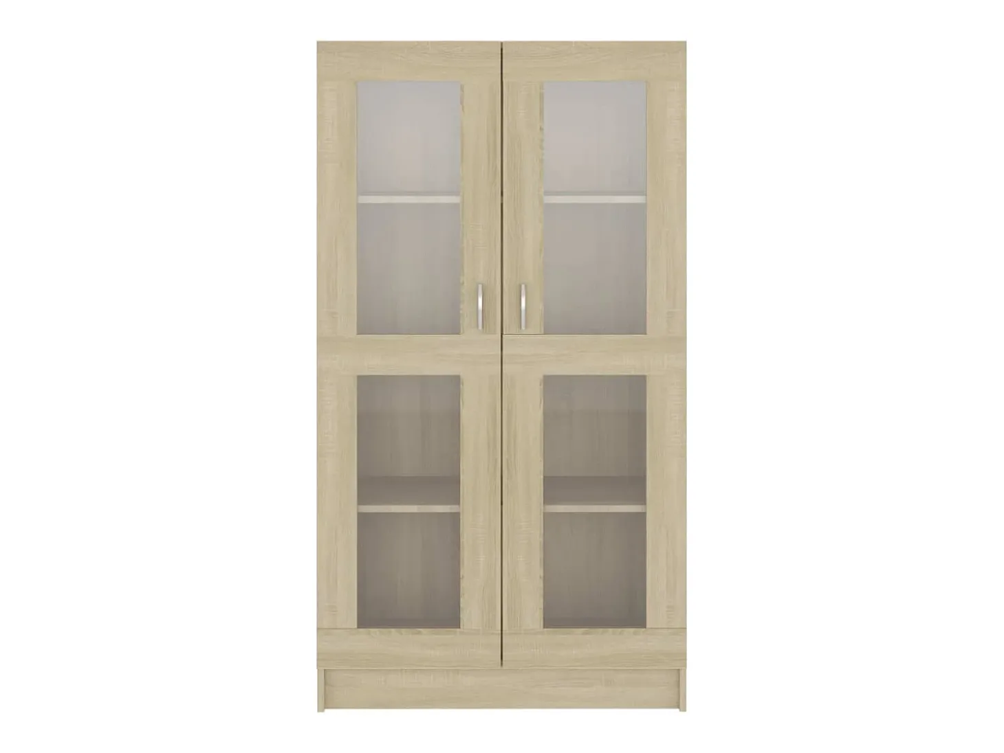 Vitrina de madera contrachapada color roble 82,5x30,5x150 cm