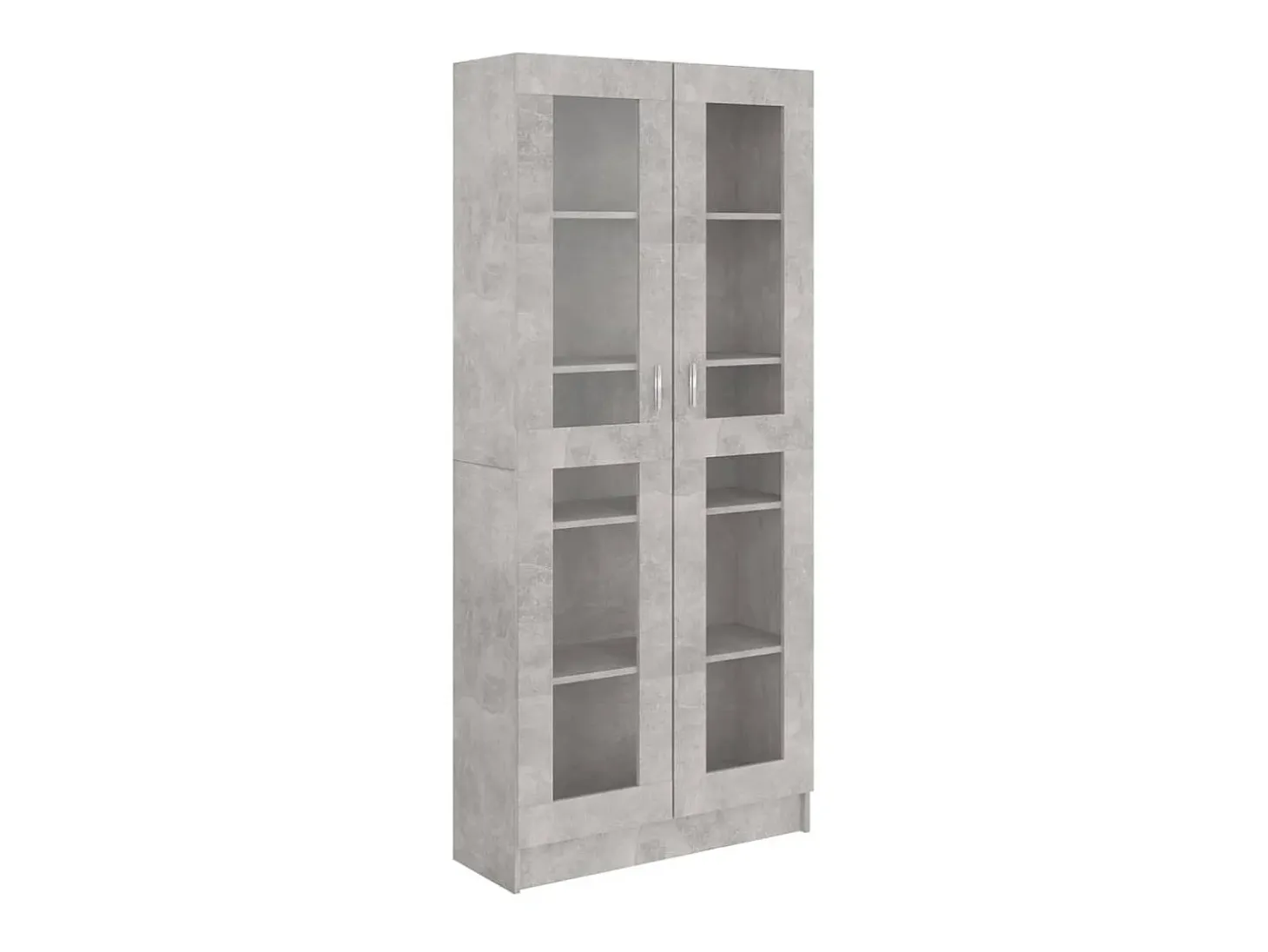 Vitrina de madera de ingeniería gris hormigón 82,5x30,5x185,5cm ES290697