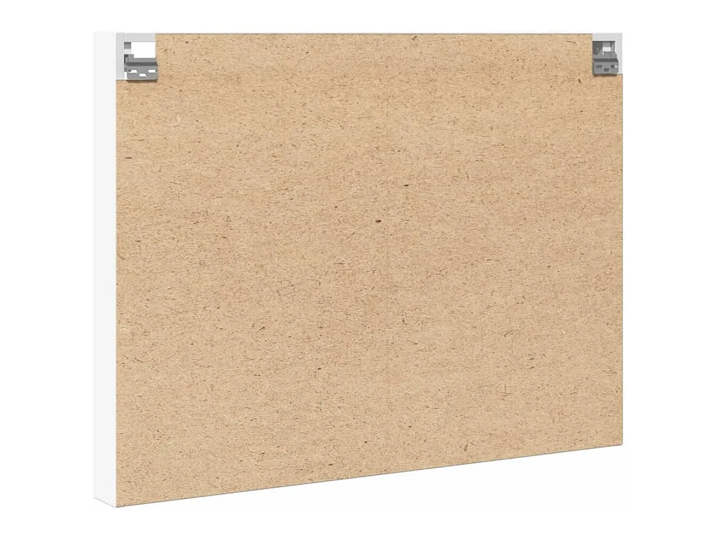 Vitrina de madera ingeniería blanca 100x8,5x75 cm