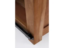 Vitrina de madera maciza de acacia reciclada