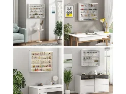 Vitrina de pared blanco 80x10x60 showla