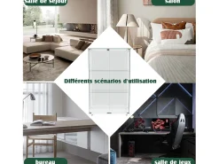 Vitrina de salón con 4 estantes y puertas dobles – Muebles de salón elegantes