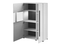 Vitrina diseño XL colección BREDA. LED incluidos. Colores blanco mate y blanco brillante.