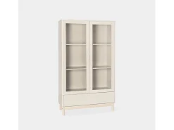 Vitrina doble de Lacado Blanco roto 170 x 100- Elian