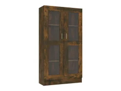 Vitrina madera contrachapada roble ahumado 82,5x30,5x150 cm ES694440