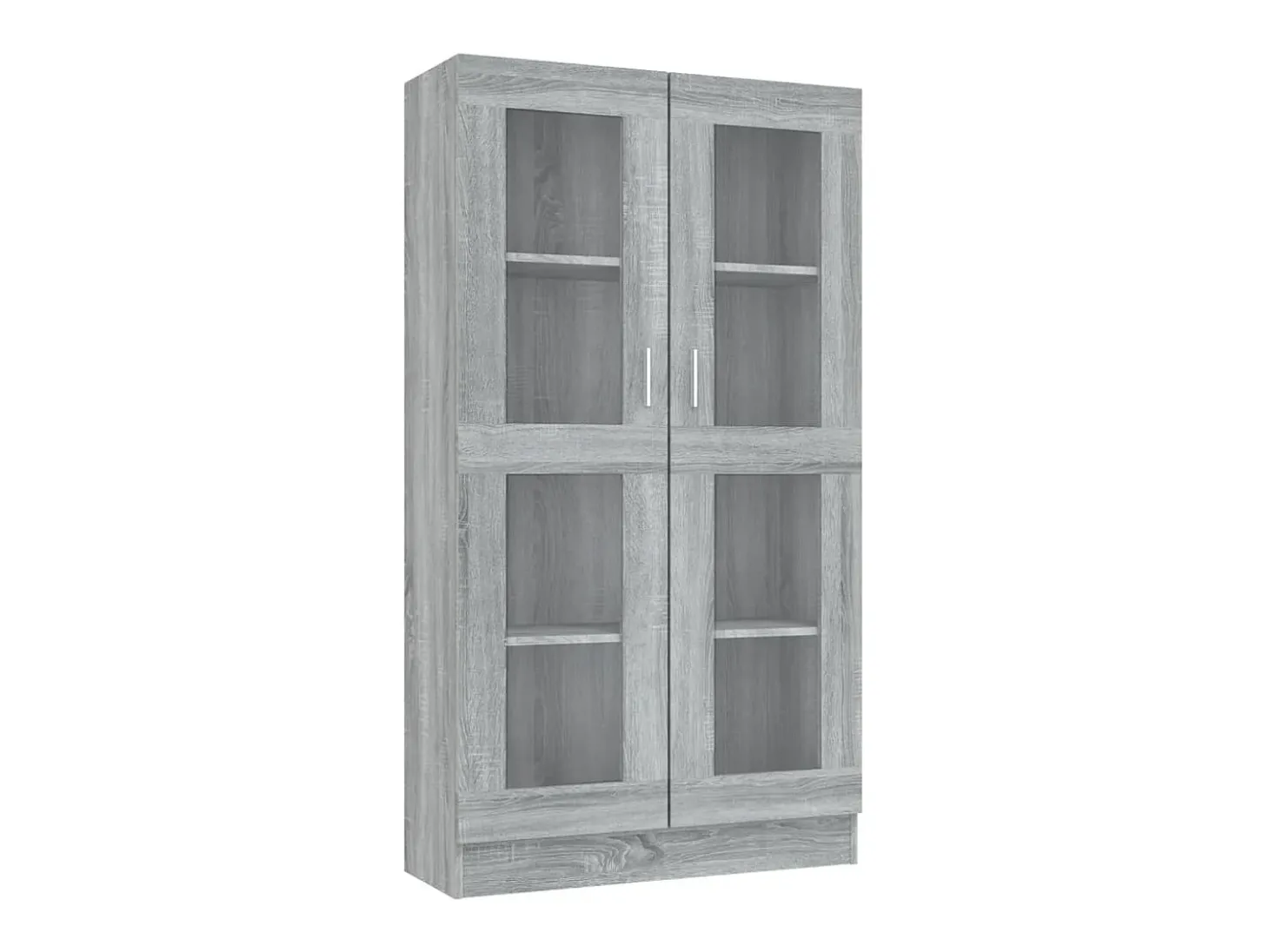 Vitrina madera contrachapada gris Sonoma 82,5x30,5x150 cm