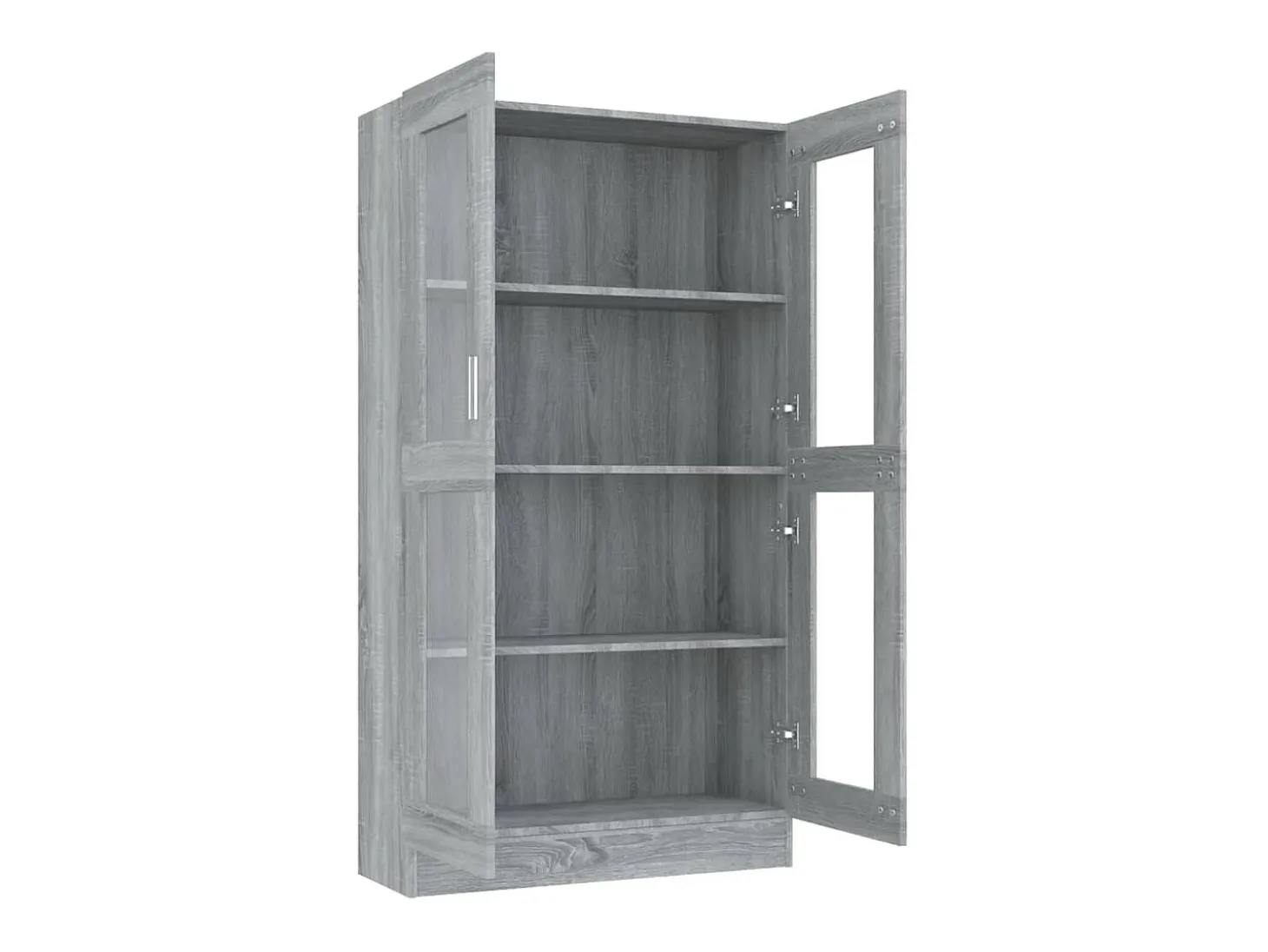 Vitrina madera contrachapada gris Sonoma 82,5x30,5x150 cm