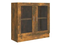 Vitrina madera contrachapada roble ahumado 82,5x30,5x80 cm