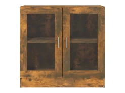 Vitrina madera contrachapada roble ahumado 82,5x30,5x80 cm