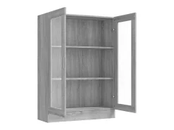 Vitrina madera contrachapada gris Sonoma 82,5x30,5x115 cm