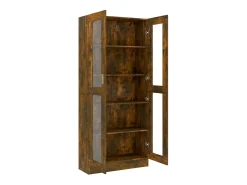 Vitrina madera contrachapada roble ahumado 82,5x30,5x185,5 cm ES376461