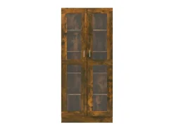 Vitrina madera contrachapada roble ahumado 82,5x30,5x185,5 cm ES376461