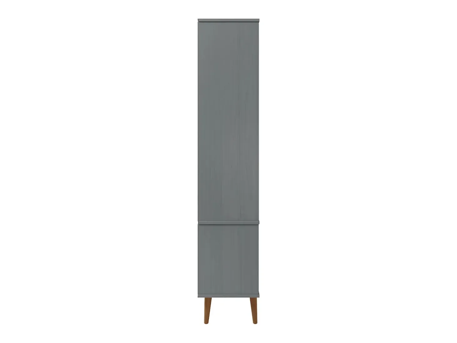 Vitrina MOLDE Gris 90x35x175 cm Madera Maciza de Pino