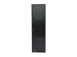 Vitrina negra - Vitrina con 2 puertas y luces LED - almacenaje abierto - para salón y dormitorio