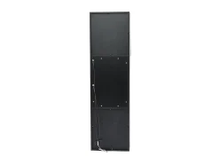 Vitrina negra brillante con iluminación LED - Mueble alto de salón - Mueble de almacenaje - 45x35x160 cm