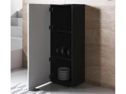 Vitrina para Salón comedor en Negro y Blanco 40x29x128cm Luke V1