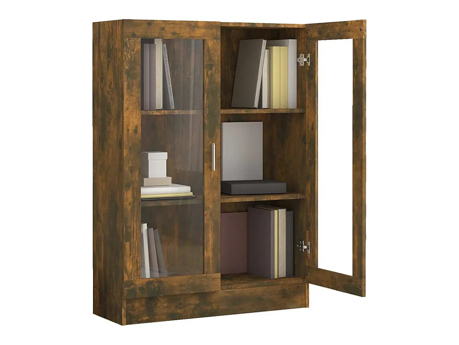 Vitrina Roble ahumado 82,5x30,5x115 cm Madera de ingeniería