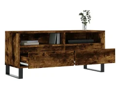 Volne Mueble de TV madera contrachapada roble ahumado 100x34,5x44,5cm