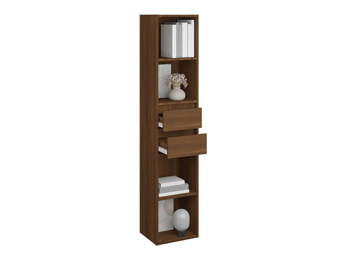 Växjö Estantería de madera contrachapada roble marrón 36x30x171 cm