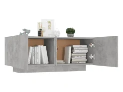 Westwego Mueble para TV contrachapada gris hormigón 100x35x40 cm
