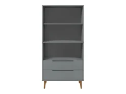 Ximena Luz Librería MOLDE madera maciza de pino gris 85x35x170,5 cm