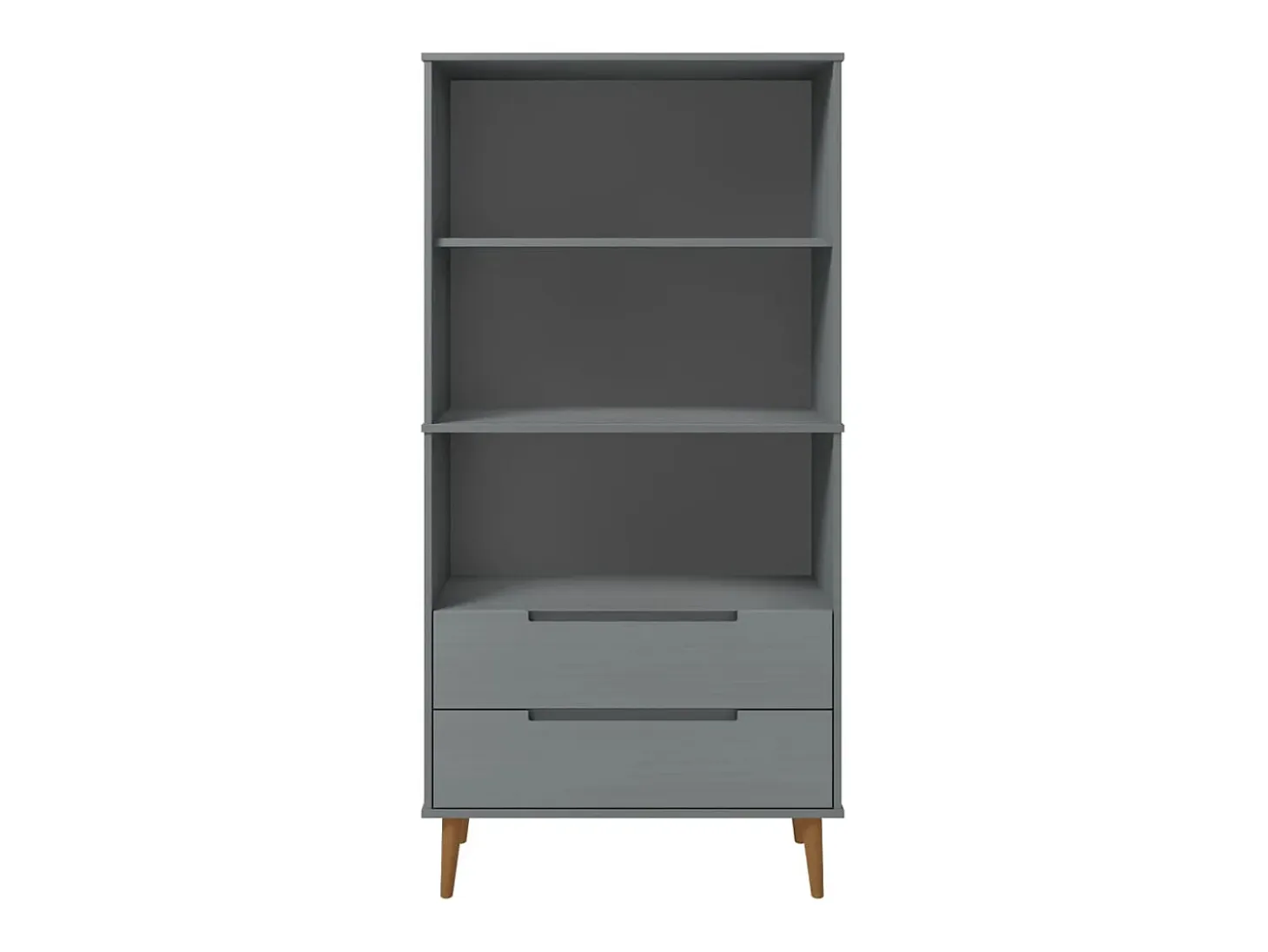 Ximena Luz Librería MOLDE madera maciza de pino gris 85x35x170,5 cm