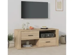 Xyra Mueble para TV madera contrachapada color roble 100x35x40 cm