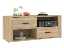 Xyra Mueble para TV madera contrachapada color roble 100x35x40 cm