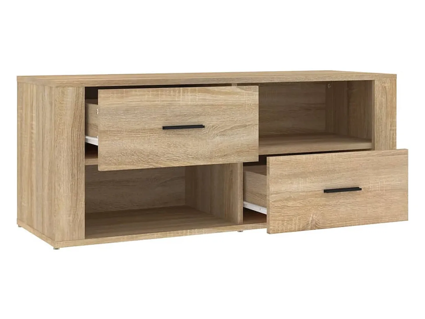 Xyra Mueble para TV madera contrachapada color roble 100x35x40 cm