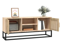 Yelara Mueble de TV erro y madera contrachapada 105x30x45 cm
