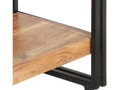 Yoan Estantería de 5 niveles 90x30x180 cm madera maciza de acacia