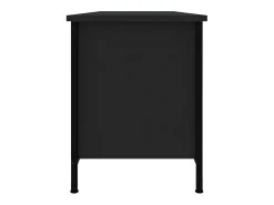 Ypel Mueble de TV madera contrachapada negro 102x35x45 cm