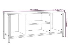 Ypel Mueble para TV madera contrachapada roble Sonoma 102x35x45 cm