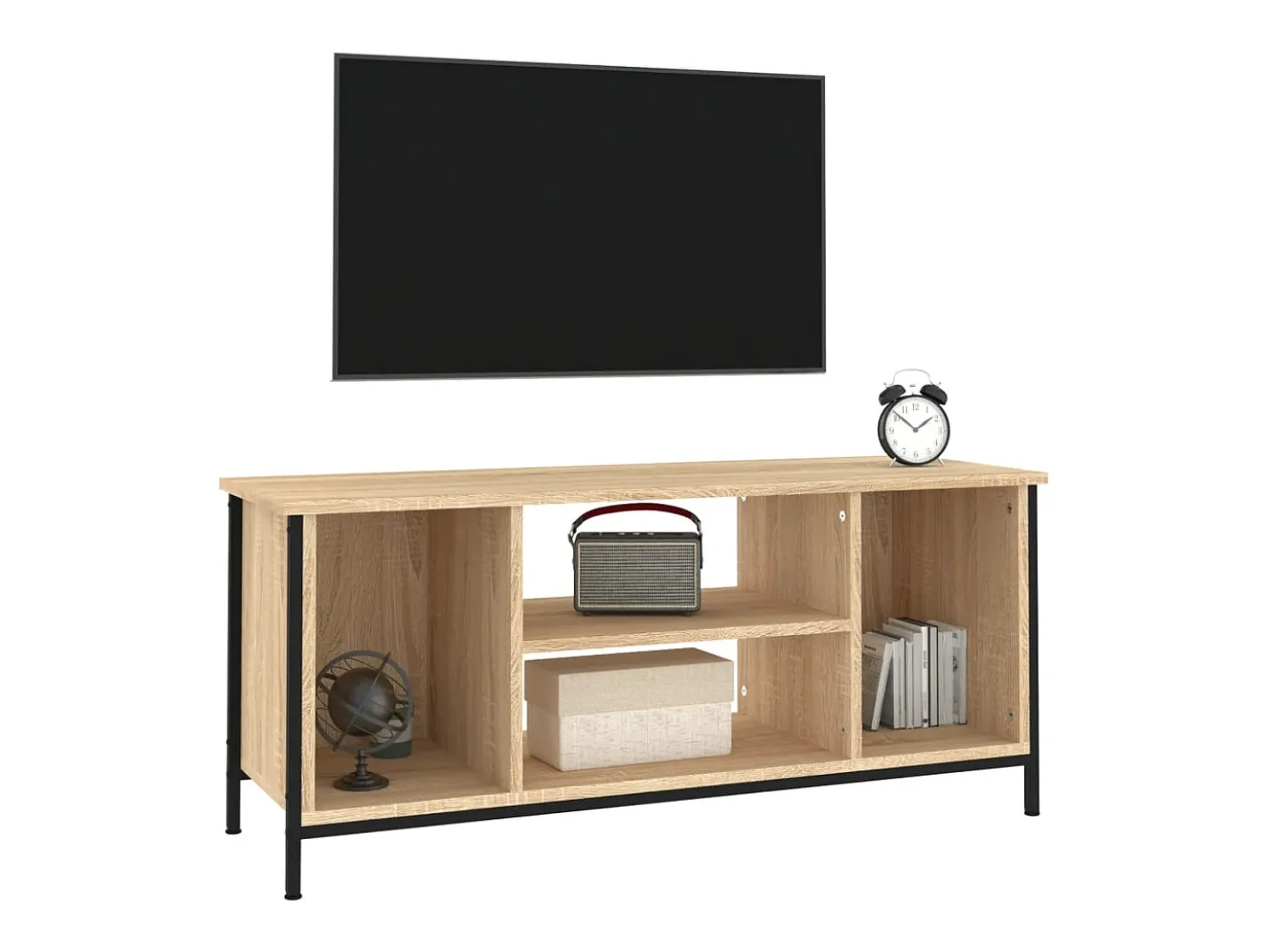 Ypel Mueble para TV madera contrachapada roble Sonoma 102x35x45 cm