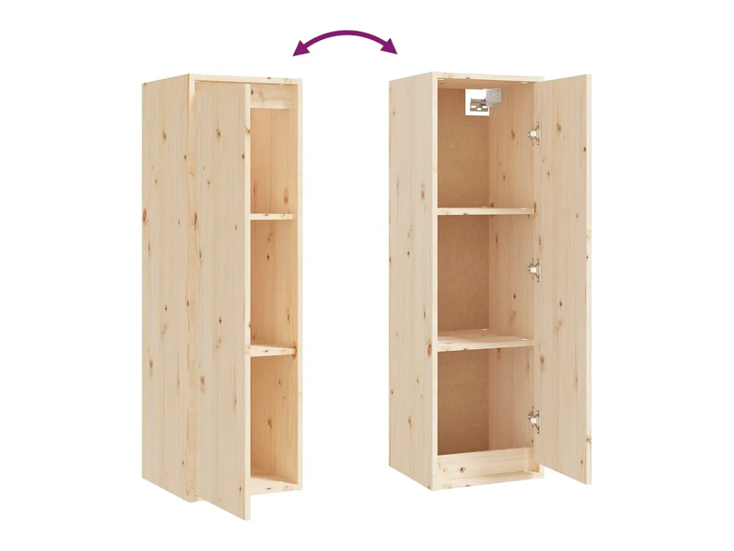 Yrorin Muebles para TV 3 piezas madera maciza de pino