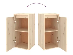 Yrorin Muebles para TV 3 piezas madera maciza de pino