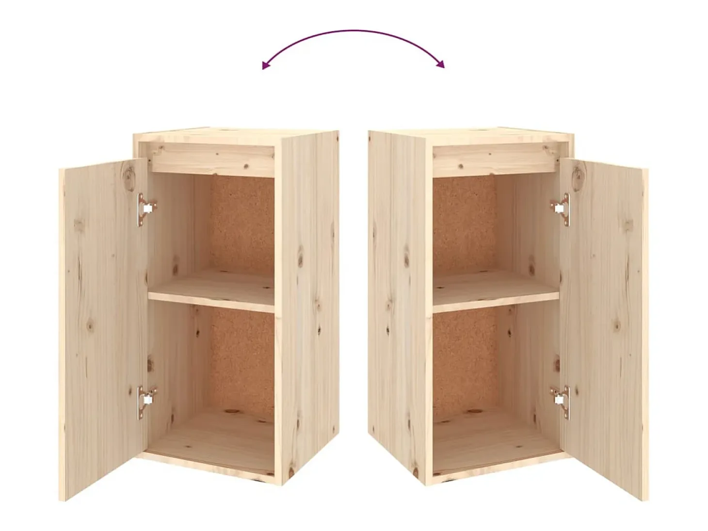 Yrorin Muebles para TV 3 piezas madera maciza de pino
