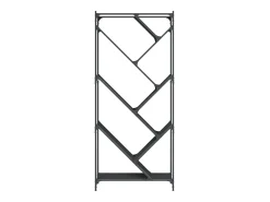 Øystine Estantería de madera de ingeniería y metal negro 79x30x180 cm