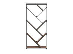 Øystine Estantería madera ingeniería y metal marrón roble 79x30x180 cm