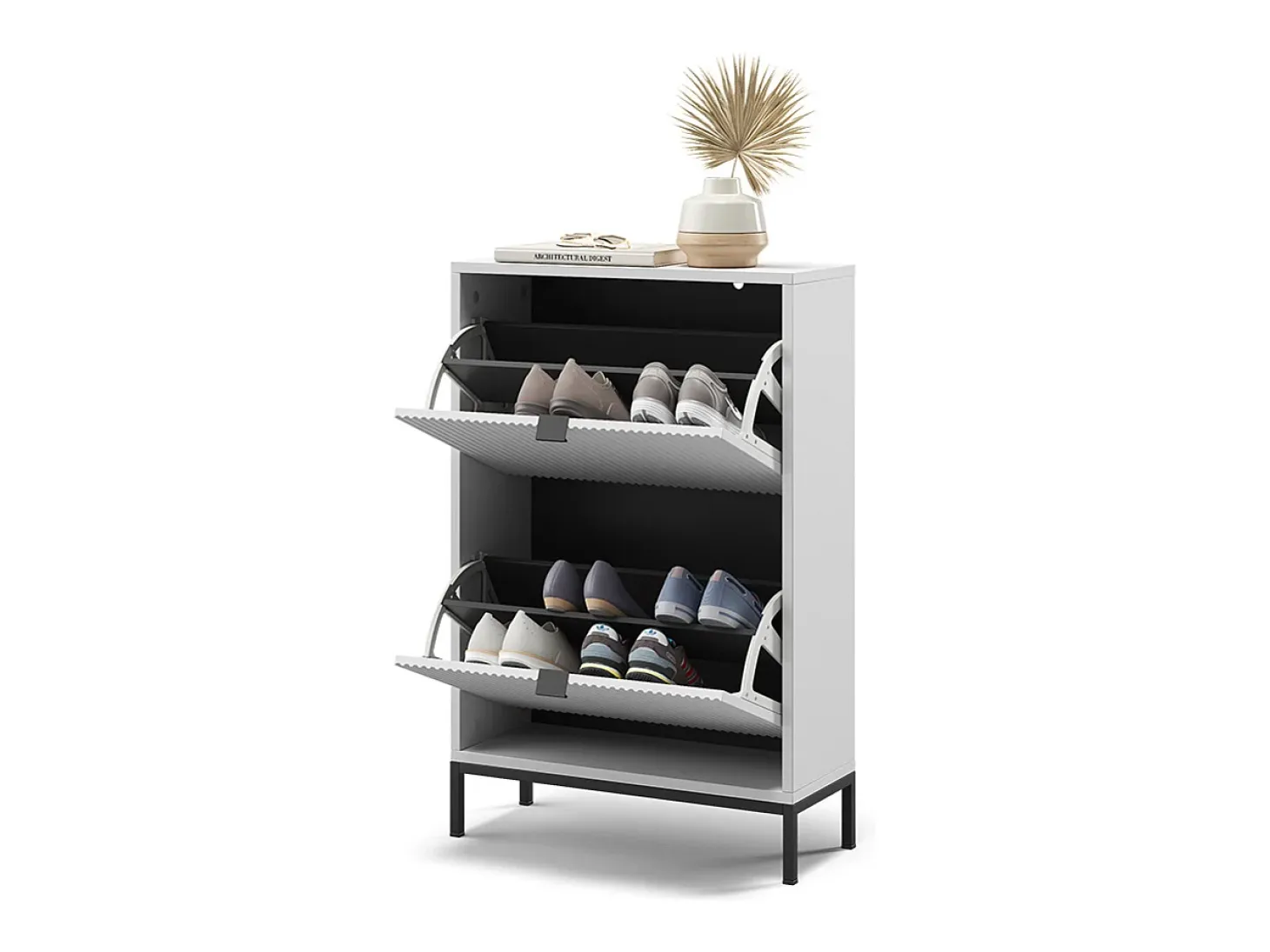 Zapatera abatible blanco 60x24x92 eliza