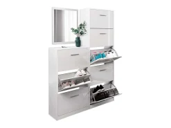 Zapatera abatible blanco alto brillo 59x22x105 gizmo