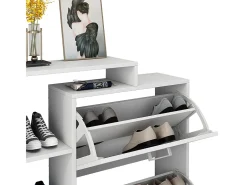 Zapatera abatible blanco 80x24.5x90 tobias