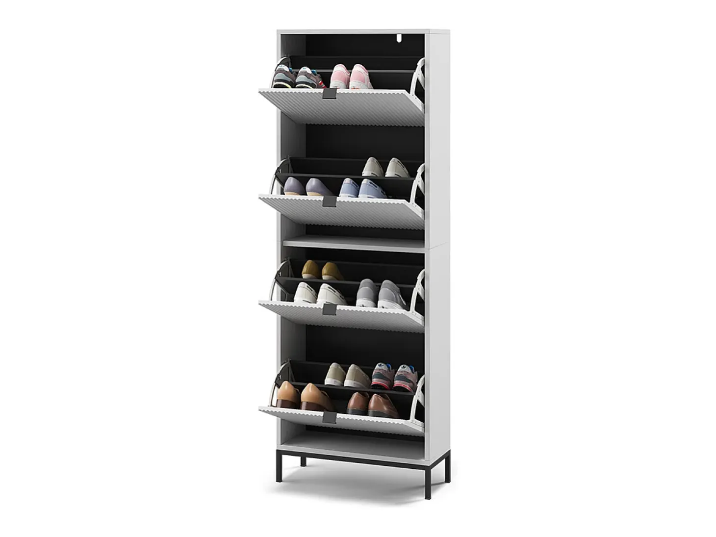 Zapatera abatible blanco 60x24x168 eliza