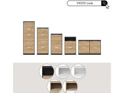 Zapatera abatible sonoma/blanco 116.6x22x72.5 luca