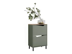 Zapatera abatible verde/artesano 60x38x91.6 marelle