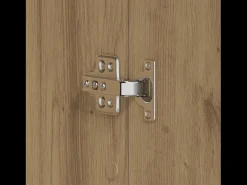 Zapatero artesano de roble 80x39x180 cm fabricado en madera de ingeniería