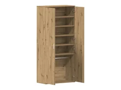 Zapatero artesano de roble 80x39x180 cm fabricado en madera de ingeniería