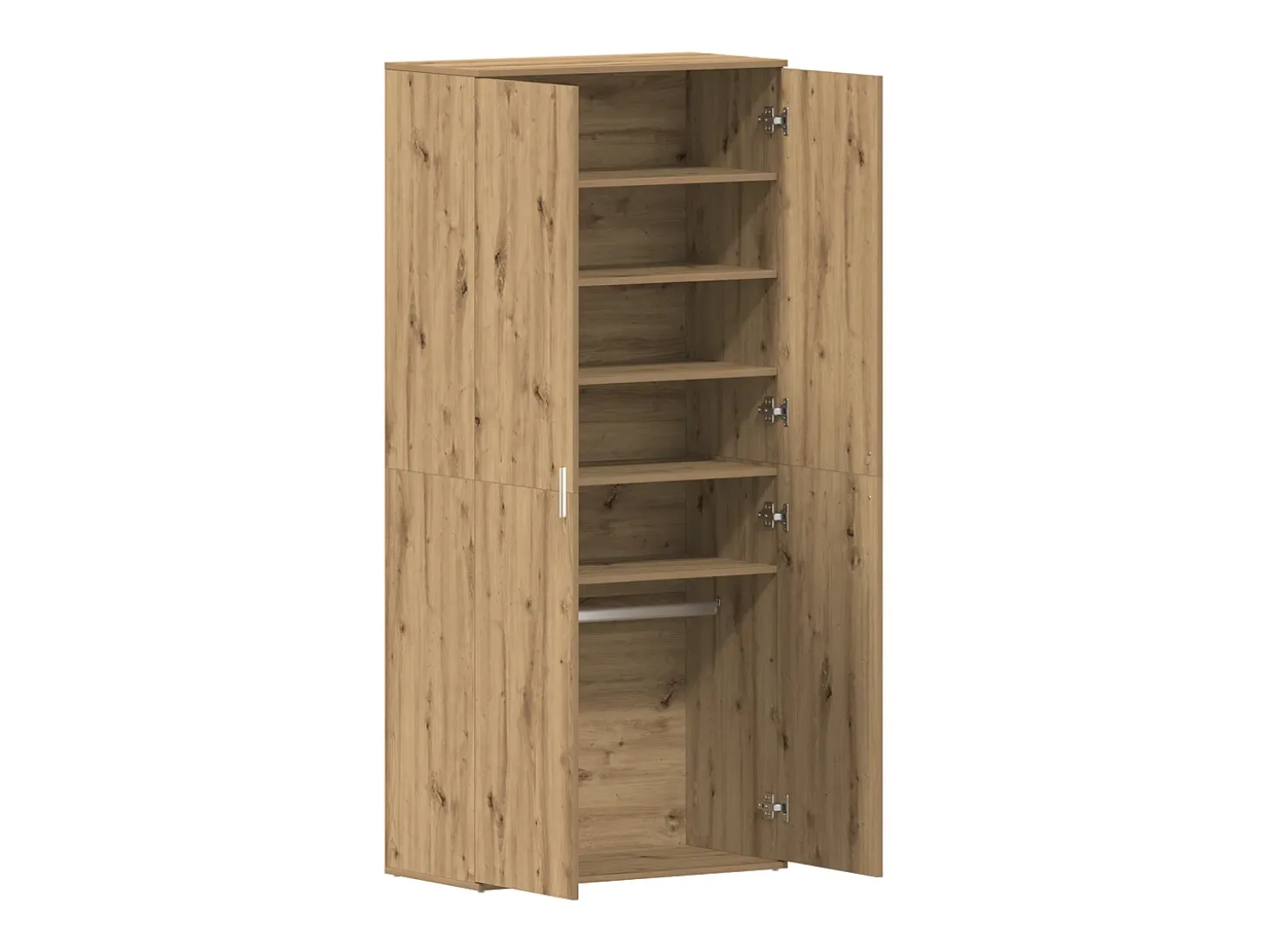 Zapatero artesano de roble 80x39x180 cm fabricado en madera de ingeniería